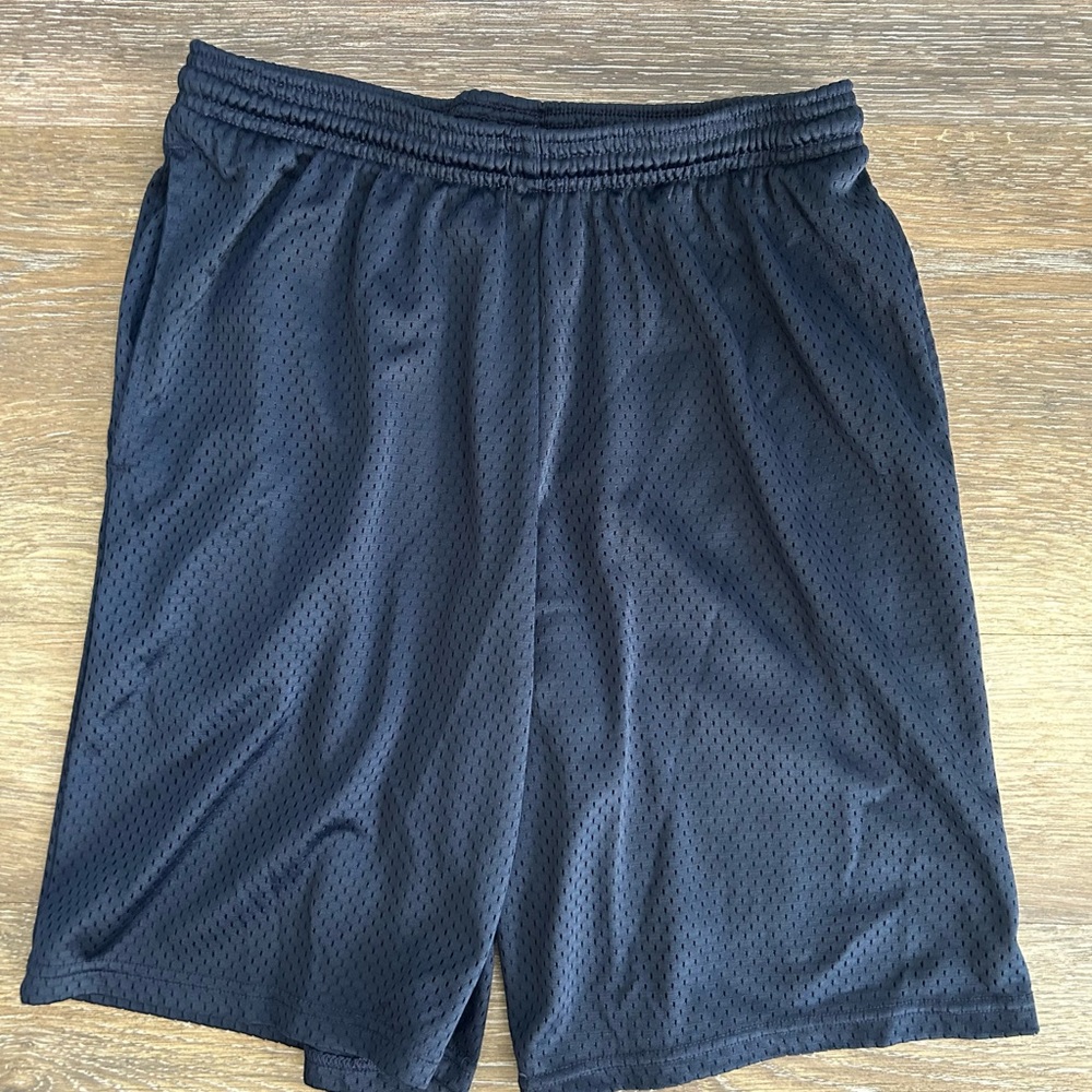 Men’s Hanes Sport navy blue mesh drawstring shorts size S - Picture 2 of 10